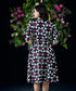 Sleeve Gathered Detailed Printed Dress
